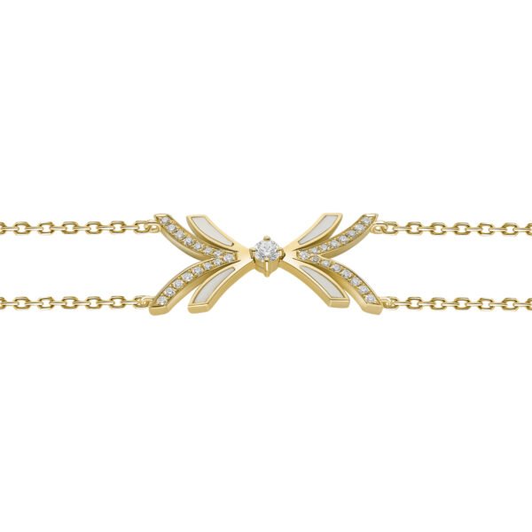 NIX Bracelet In Yellow Gold with Diamonds - Image 2