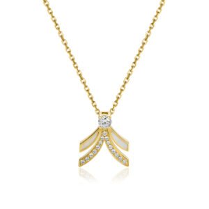 NIX Pendant in Yellow Gold with Diamonds