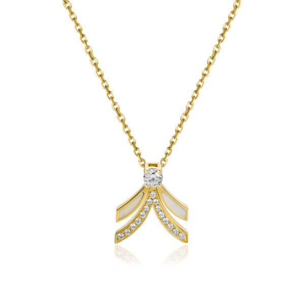 NIX Pendant in Yellow Gold with Diamonds