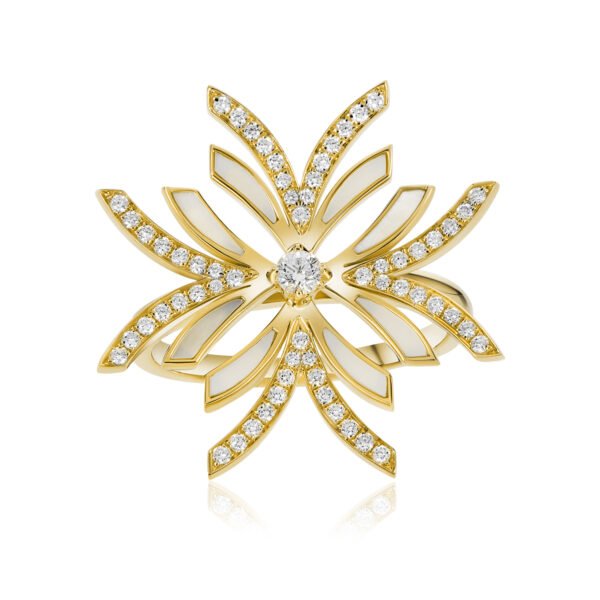 NIX Ring in Yellow Gold With Diamonds - Image 2