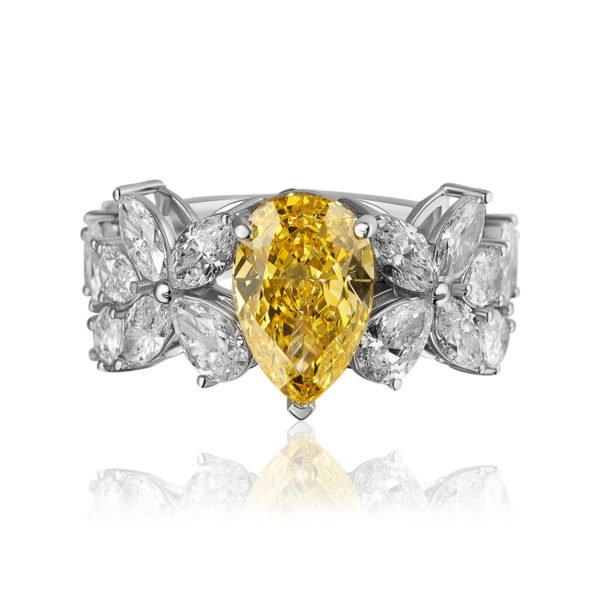 HIGH-END JEWELRY Ring in White Gold with Lab Grown Diamonds - Image 2