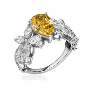 HIGH-END JEWELRY Ring in White Gold with Lab Grown Diamonds