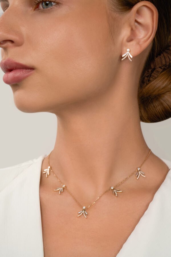 NIX Earrings in Yellow Gold with Diamonds - Image 2