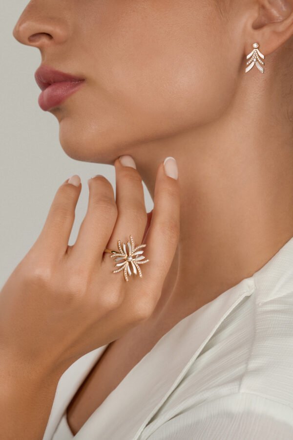 NIX Ring in Yellow Gold With Diamonds - Image 4