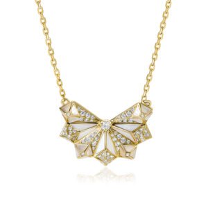 ZEKO Pendant in Yellow Gold with Diamonds
