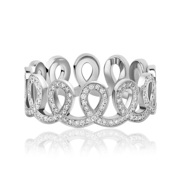 WAWES Half Ring in Gold with Diamonds - Image 6
