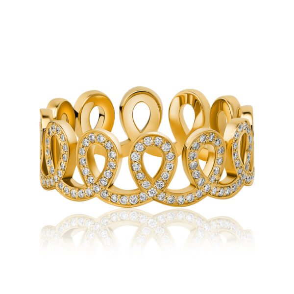 WAWES Half Ring in Gold with Diamonds - Image 5
