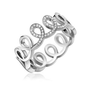 WAWES Half Ring in Gold with Diamonds