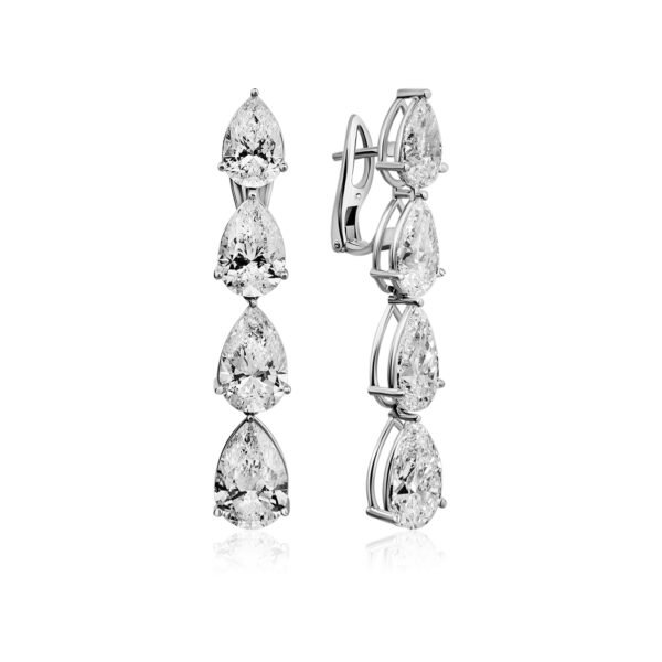 Earrings in White Gold with Diamonds