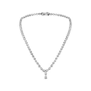 CLASSIC Necklace in White Gold with Diamonds