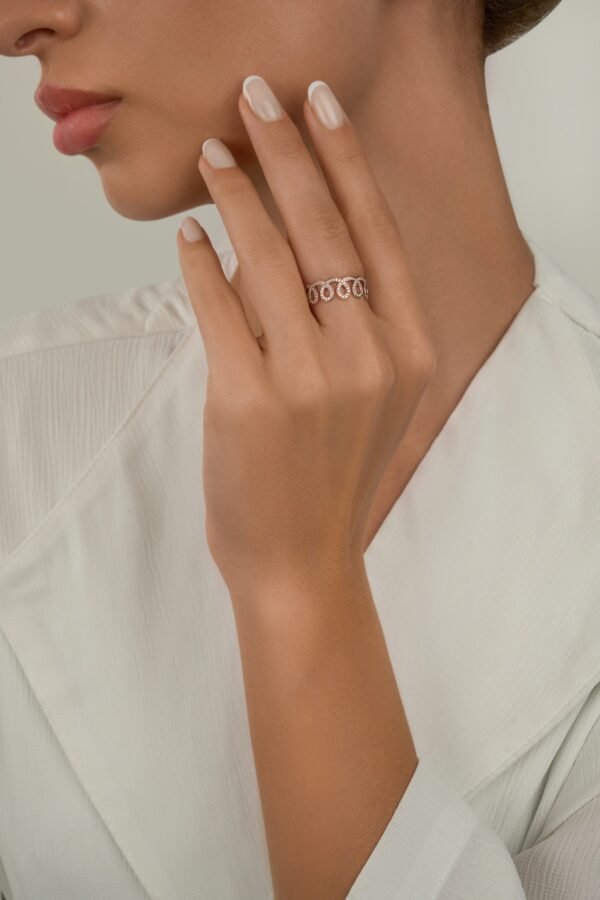 WAWES Half Ring in Gold with Diamonds - Image 9