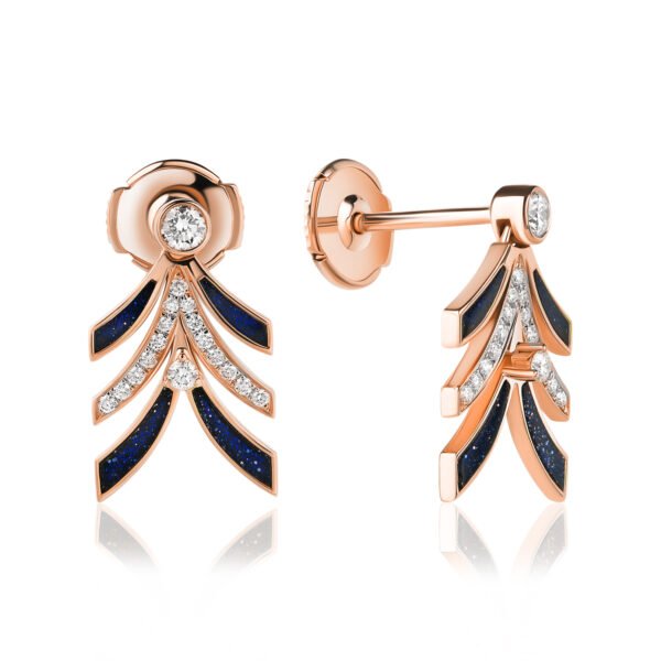 NIX Earrings in Rose Gold with Diamonds