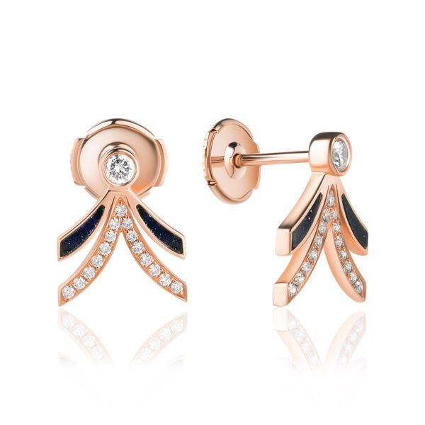 NIX Earrings in Rose Gold with Diamonds