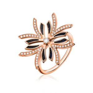 NIX Ring in Rose Gold with Diamonds