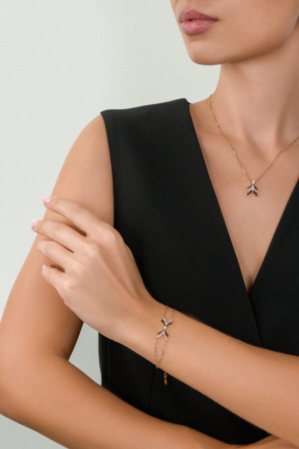 NIX Bracelet In Rose Gold with Diamonds - Image 2