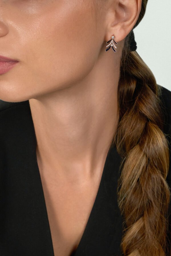 NIX Earrings in Rose Gold with Diamonds - Image 2
