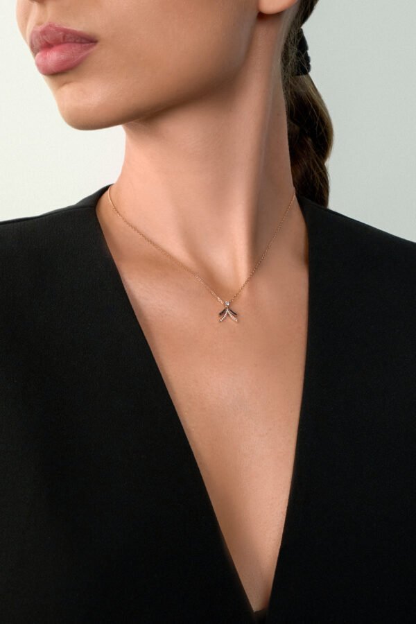 NIX Pendant in Rose Gold with Diamonds - Image 3