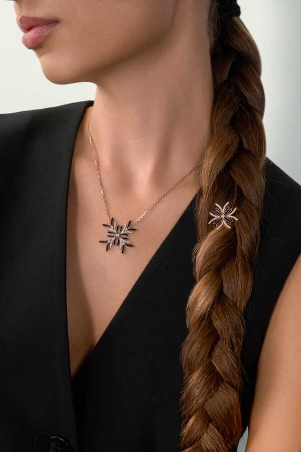 NIX Large Pendant in Rose Gold with Diamonds - Image 3