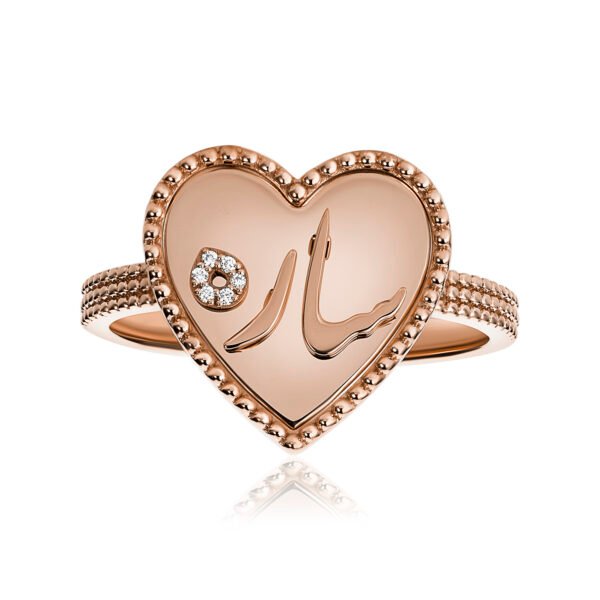Customized Ring in  Gold with Touch Diamonds - Image 3
