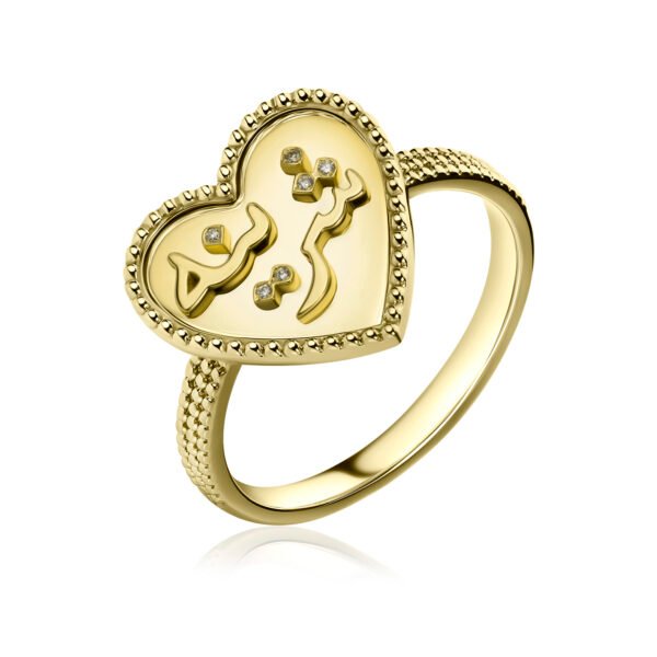 Customized Ring in  Gold with Touch Diamonds - Image 6