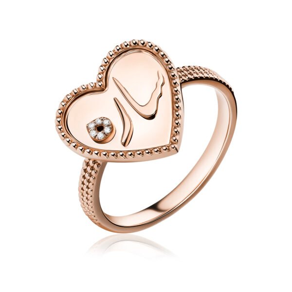 Customized Ring in  Gold with Touch Diamonds - Image 2