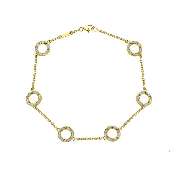 Sunshine Bracelet In Gold with Diamonds - Image 4